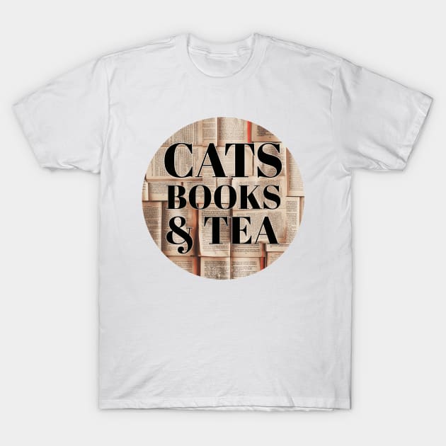 Cats, books and tea T-Shirt by reesea